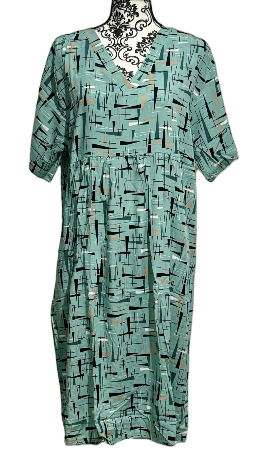 Robe - manche courte à motif triangle
