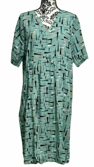 Robe – manche courte à motif triangle