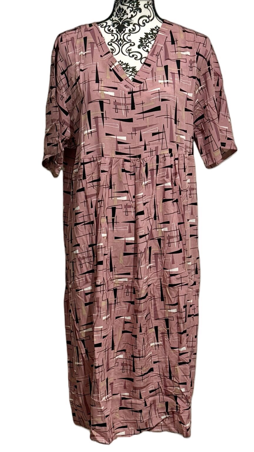 Robe - manche courte à motif triangle