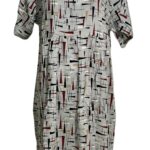 Robe - manche courte à motif triangle