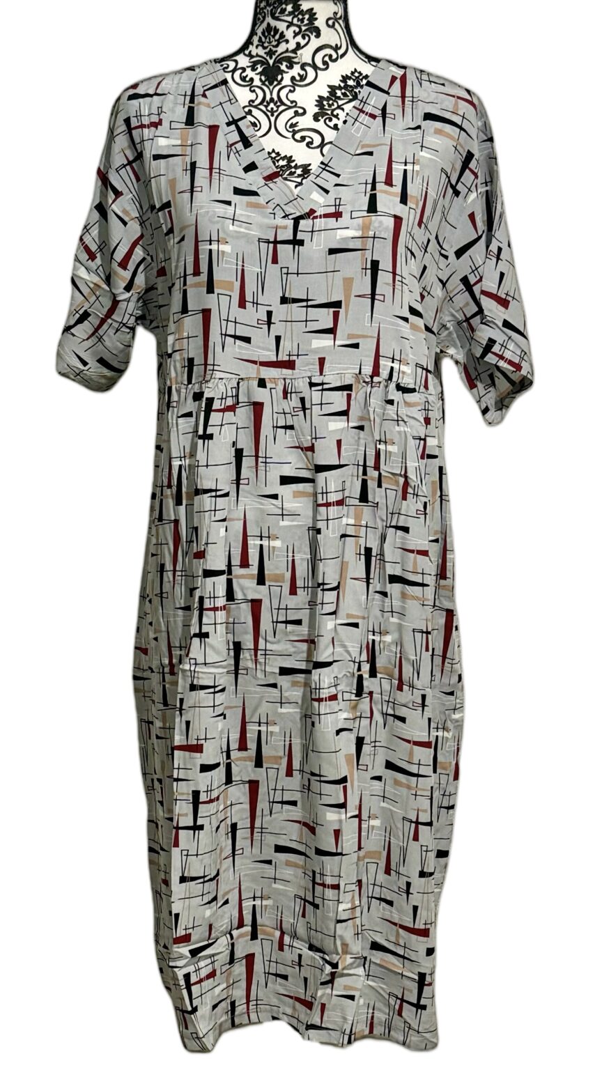 Robe - manche courte à motif triangle