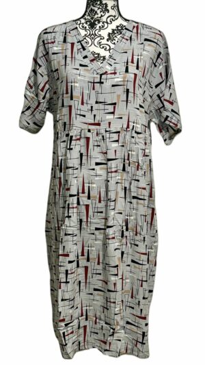 Robe – manche courte à motif triangle