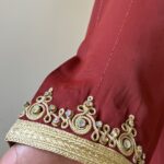 Qamis - strass à rayure fil doré