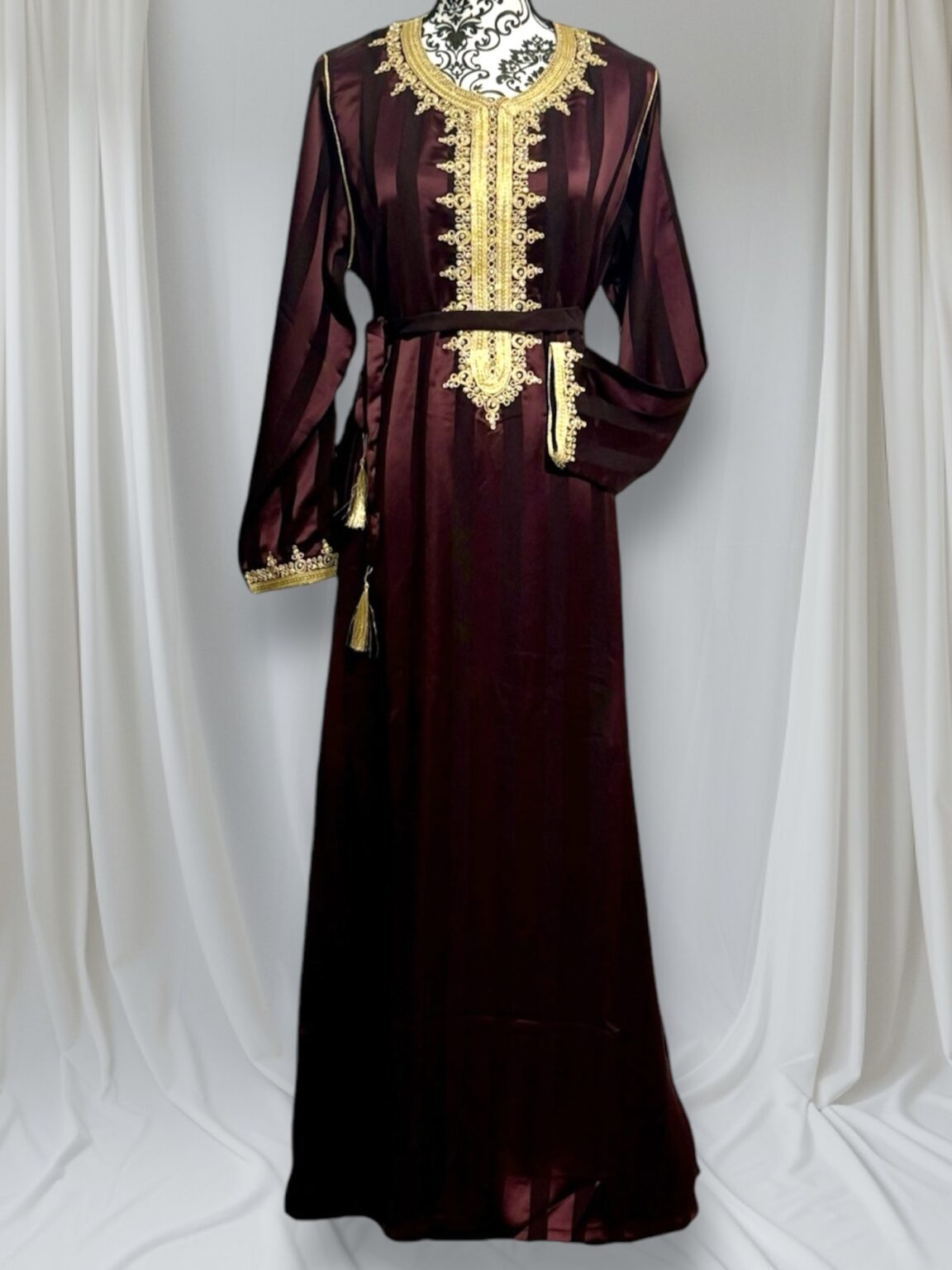 Robe - strass à rayure épaisse