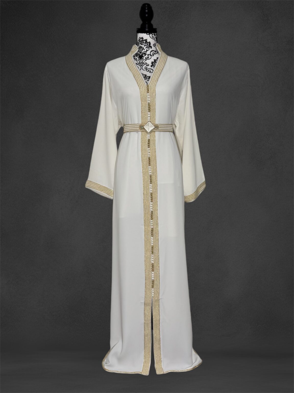 Sawsania Caftan aux bords dorés
