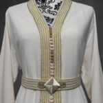 Sawsania Caftan aux bords dorés