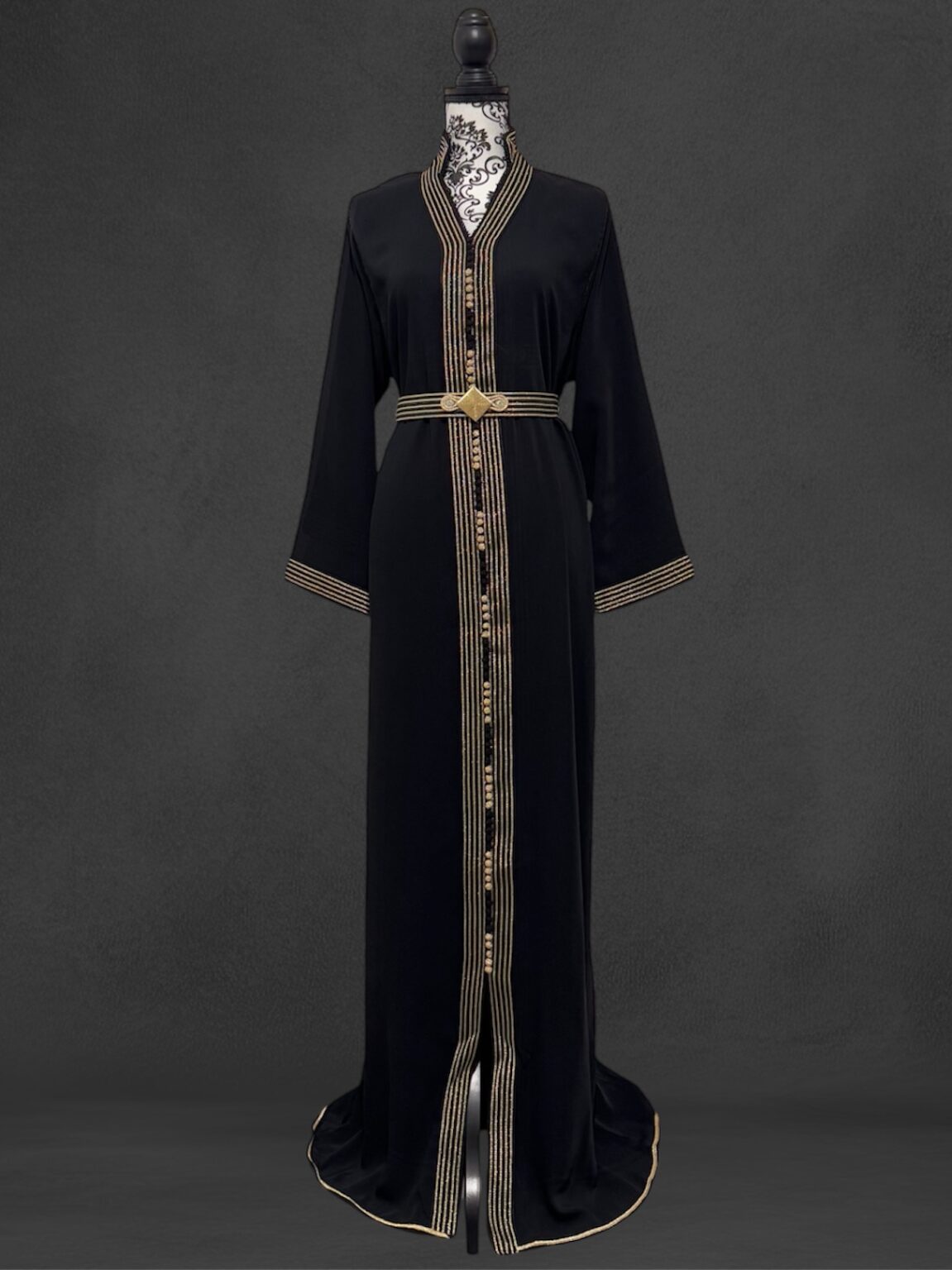 Sawsania Caftan aux bords dorés