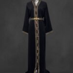 Sawsania Caftan aux bords dorés