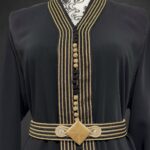 Sawsania Caftan aux bords dorés