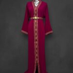 Sawsania Caftan aux bords dorés