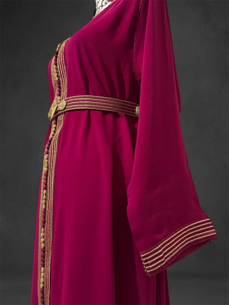 Sawsania Caftan aux bords dorés