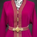 Sawsania Caftan aux bords dorés