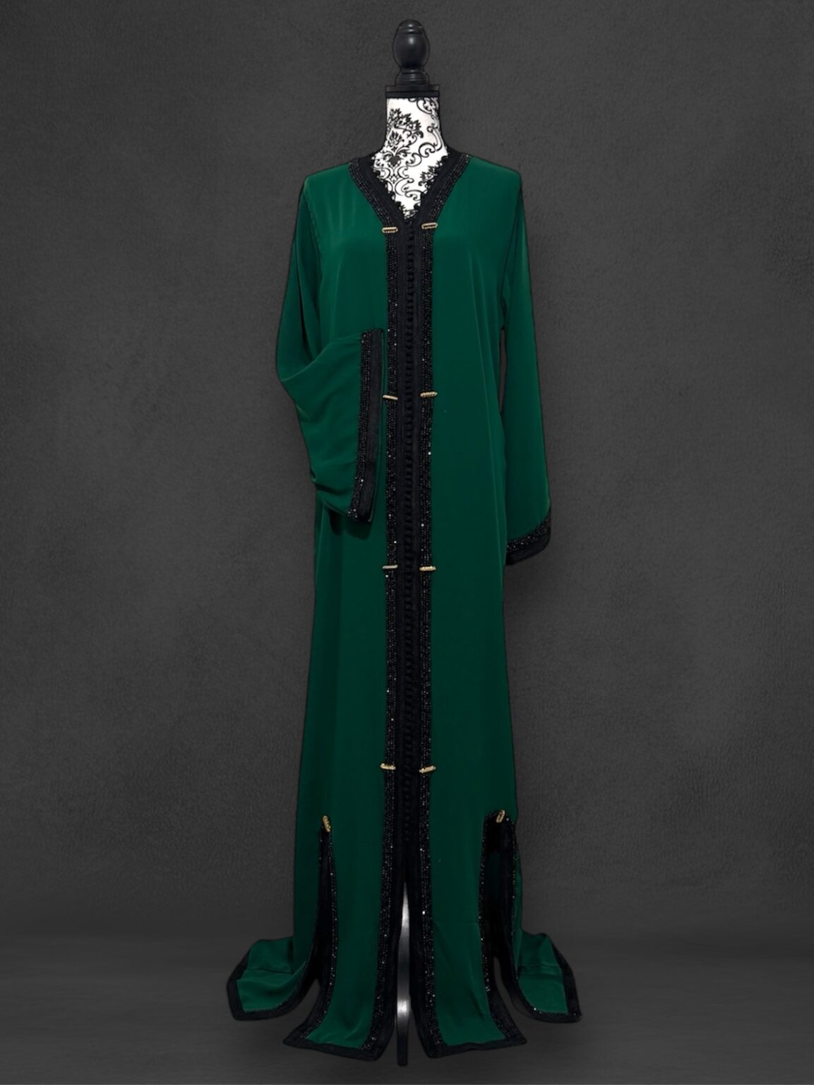 Sawsania Caftan aux perles noires
