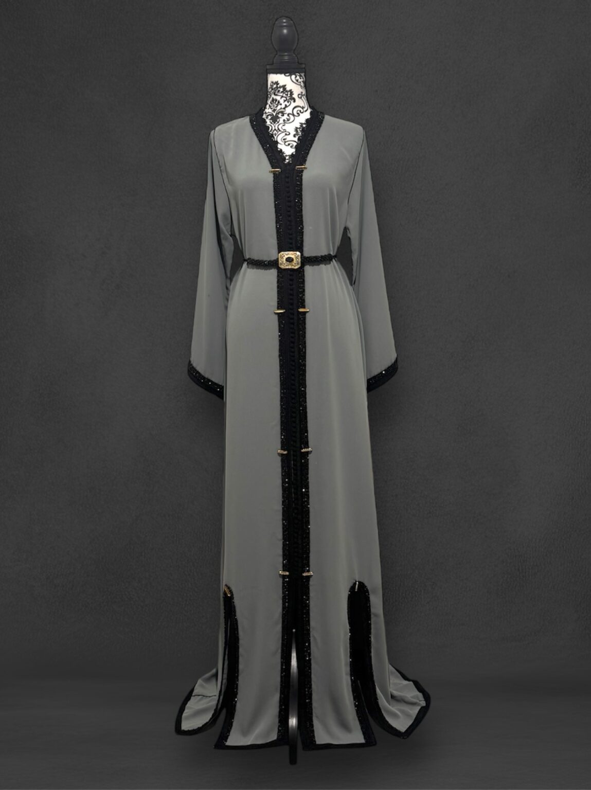 Sawsania Caftan aux perles noires