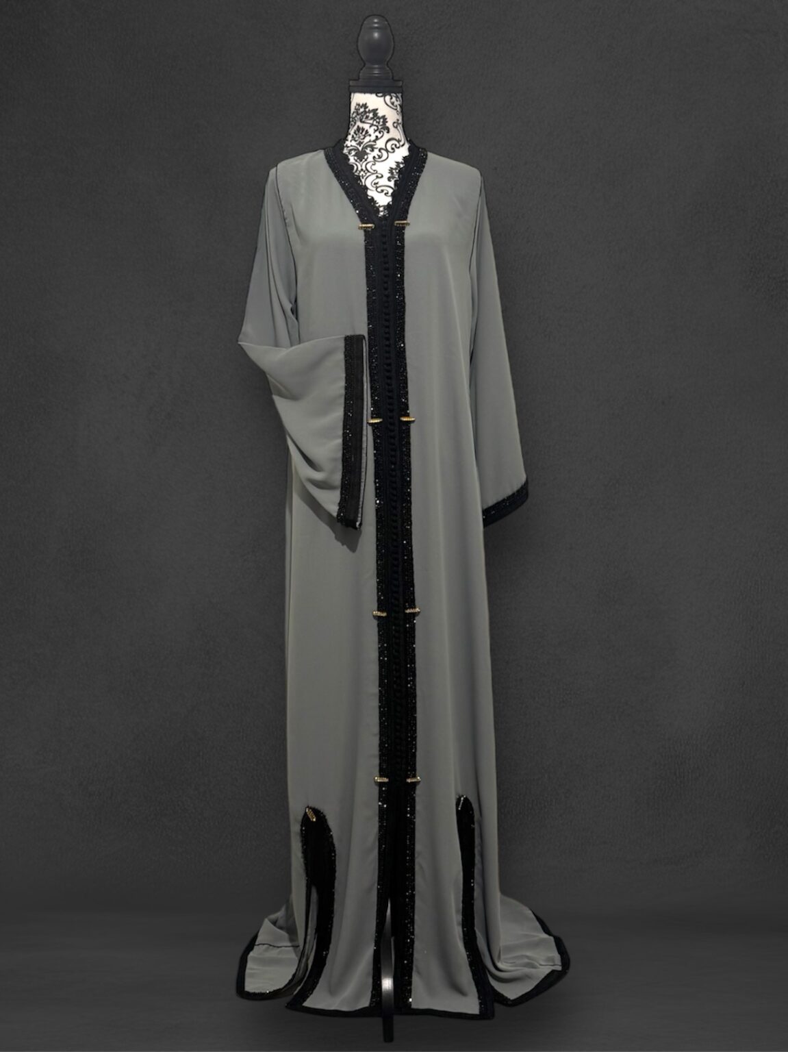 Sawsania Caftan aux perles noires