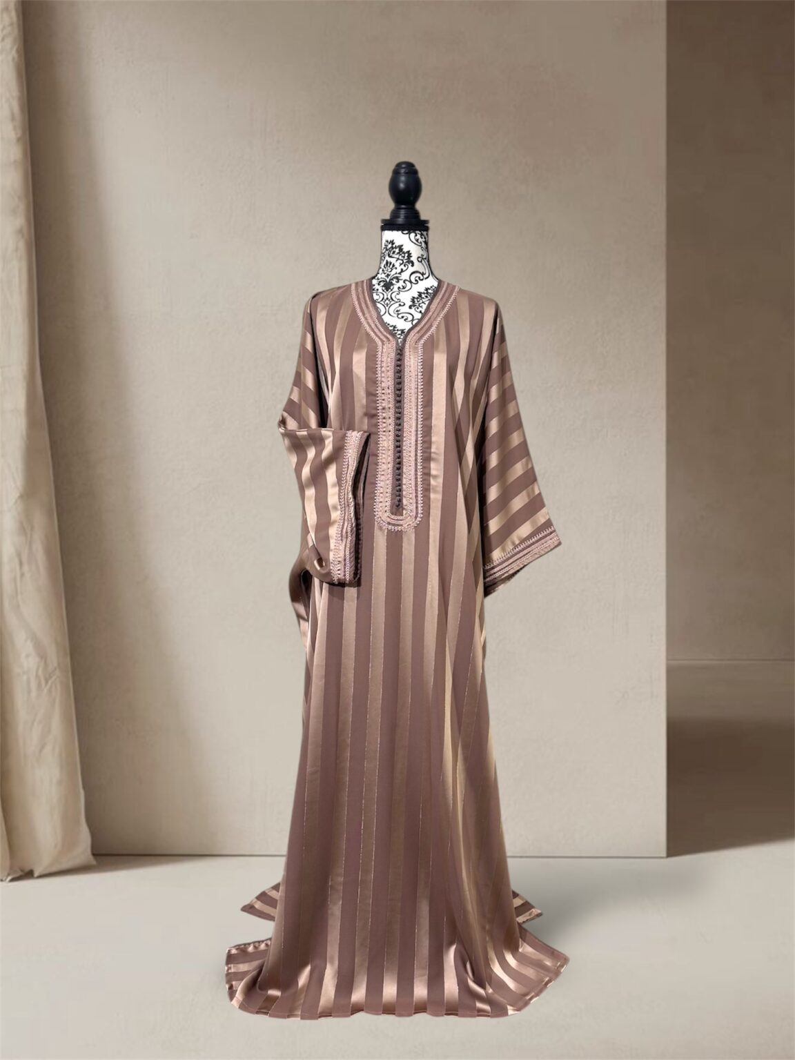 Jawhara papillon beige foncé