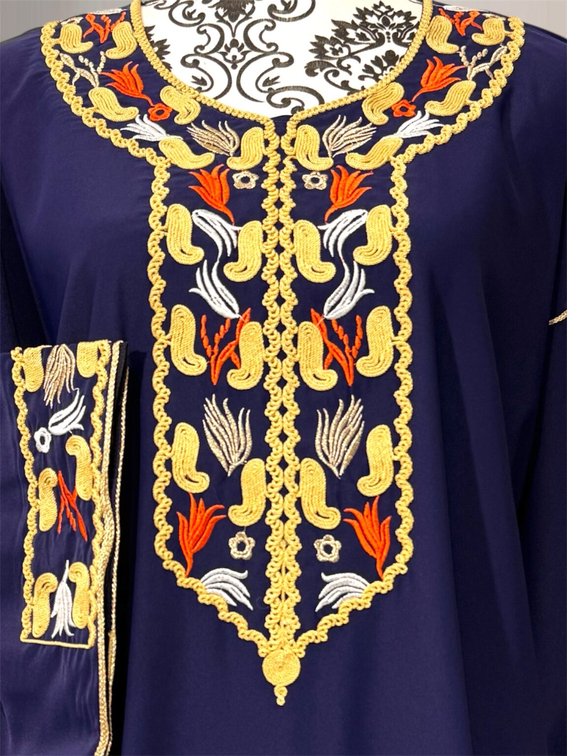 Gandoura avec broderies artisanales
