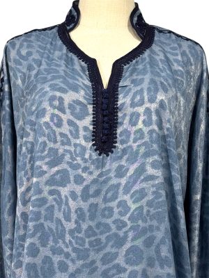 Caftan papillon yakota léopard