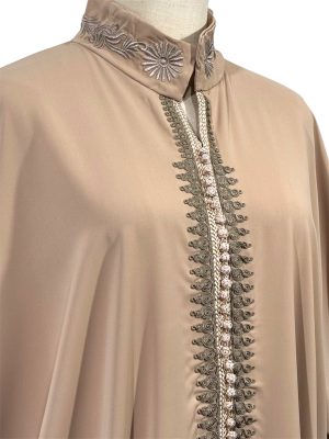 Gandoura papillon col officier fleuri
