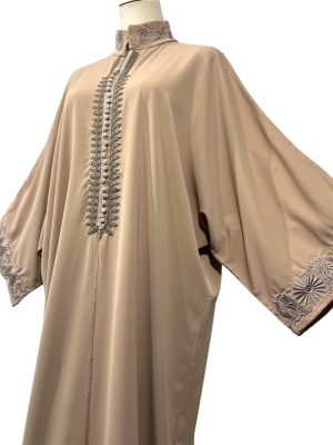 Gandoura papillon col officier fleuri