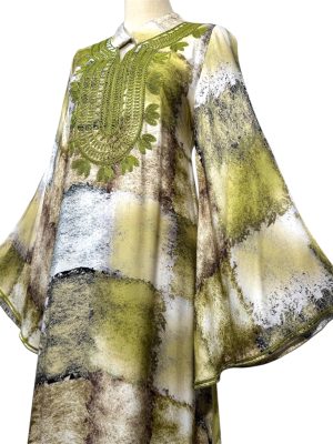 Gandoura évasée satinée